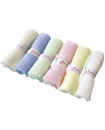 Bamboo Colored Washcloth 25x25 cm 6 Ultra-Soft washcloth for Sensitive and Delicate Skin